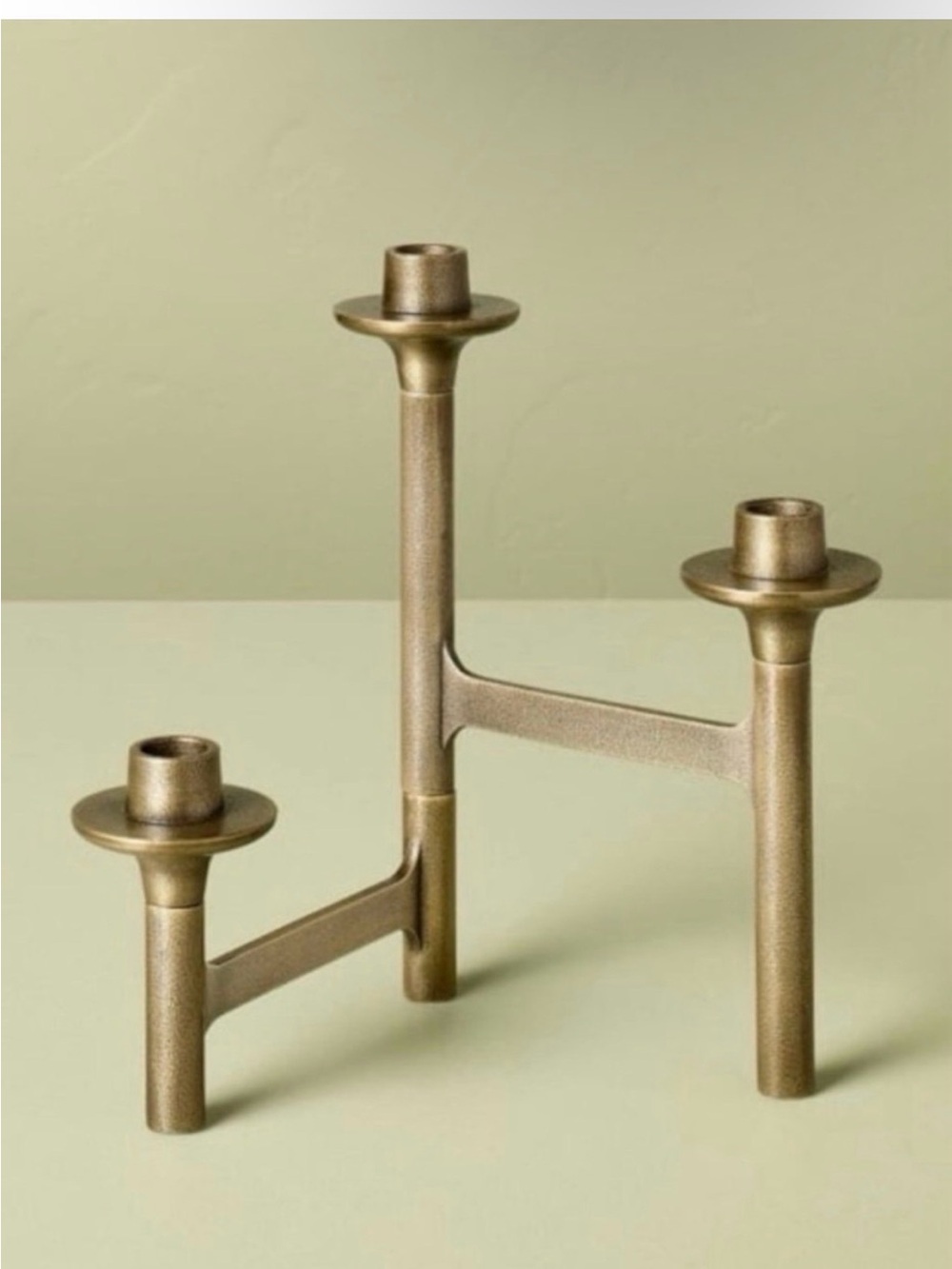 3ct Taper Brass Candelabra - Hearth & Hand with Magnolia